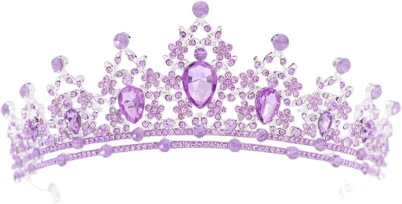 FORSEVEN Crystal Tiaras for Women, Wedding Tiaras and Crowns for Women Tiaras for Birthday Party Princess Crown Hair Accessories Bride Rhinestone Christmas Decorations Headband - Image 1